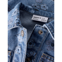 NAME IT Denim Jakke Joy Medium Blue Denim Flower